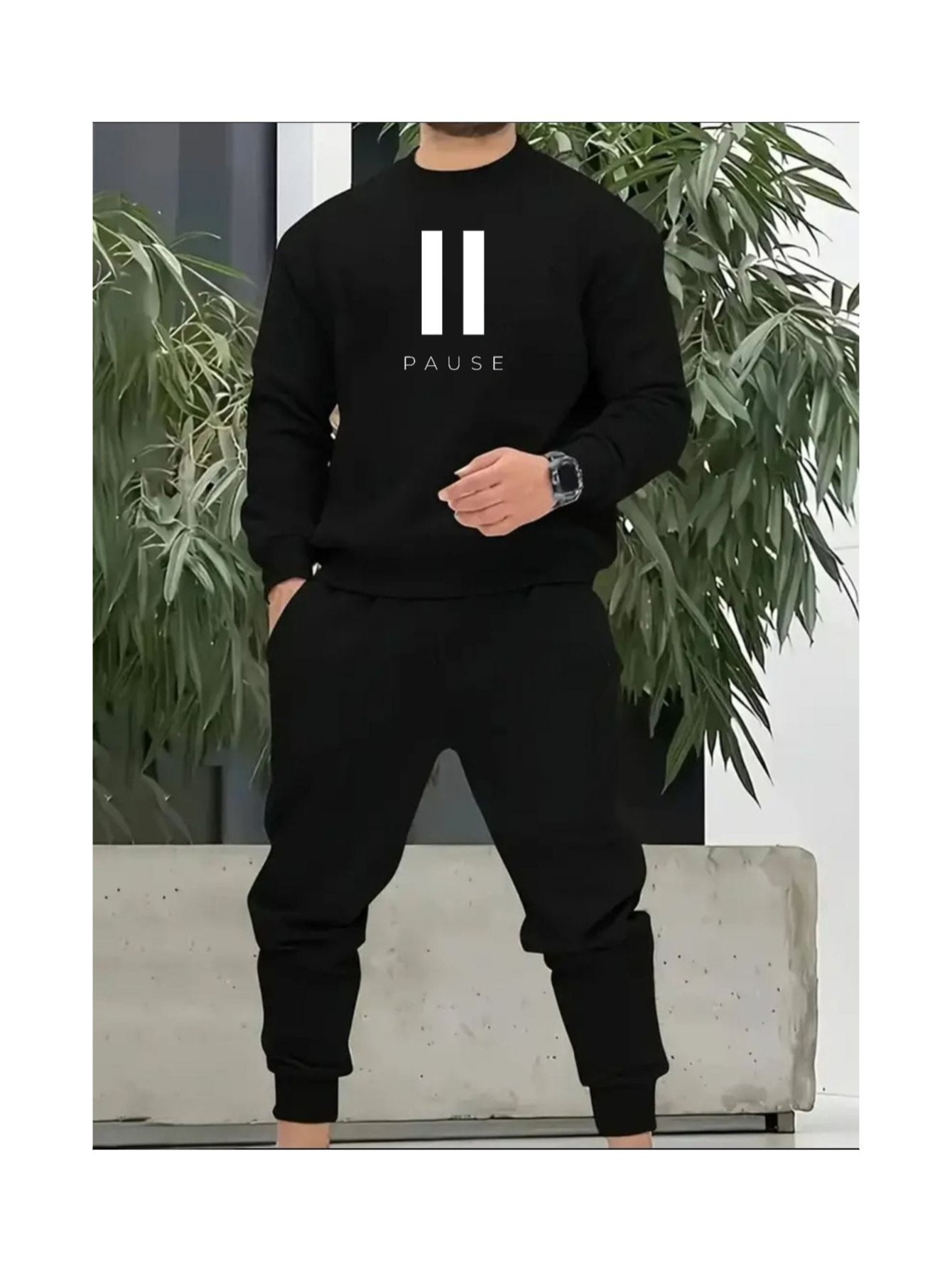 تي شيرت رجالي بتصميم عصري مطبوع عليه men pause alt üst  ، مناسب للركوب على الدراجات تفاصيل المنتج 1