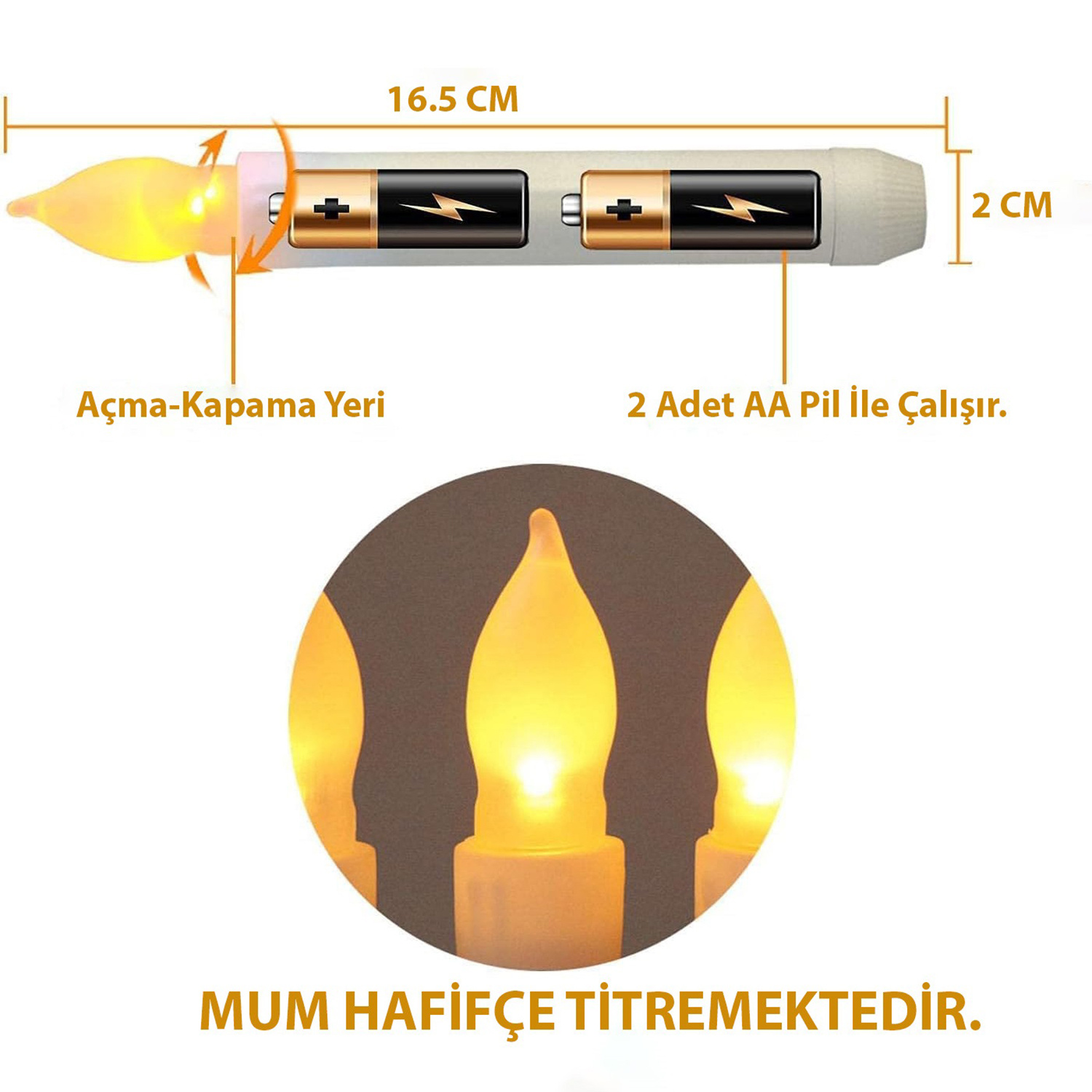   titreyen زينة led   اصطناعية 12 قطعة بدون لهب على شكل مخروط، يتم التحكم فيها عن بعد تفاصيل المنتج 0