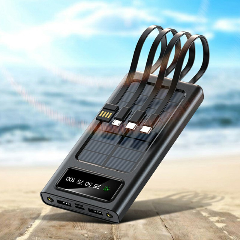 باور بانك بالطاقة الشمسية 10,000 مللي أمبير في الساعة | شحن 5 أجهزة في نفس الوقت | usb-c و lightning تفاصيل المنتج 4