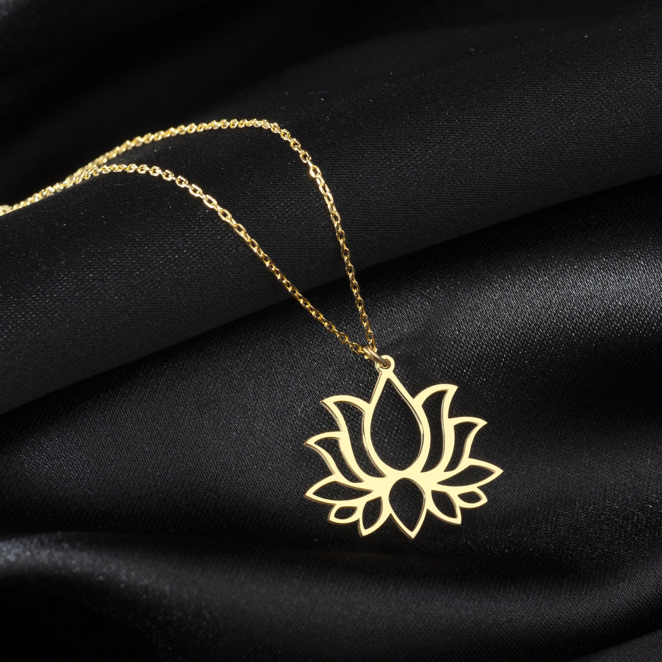 Lotus Çiçeği Gümüş Kolye, 925 Ayar Gümüş Kolye