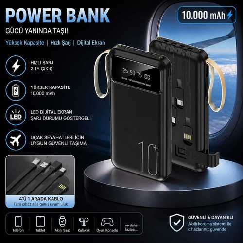 10 000 mah power bank dual usb portable charger lightweight and compatible with phones tablets and all usb devices