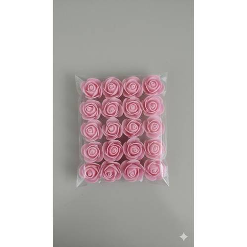 20 adet yapay gül - dekoratif küçük köpük güller (2 cm)