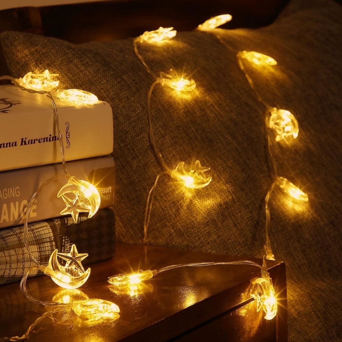 buffer® مصباح led usb على شكل هلال ونجمة بطول 3.5 متر – 20 led لتزيين رمضان وإضاءة جوية تفاصيل المنتج 3