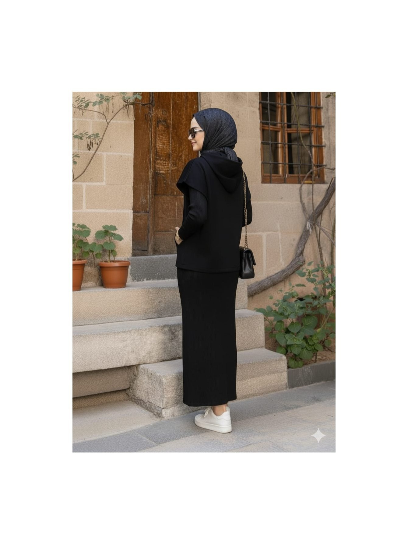 طقم سويت شيرت بجيوب وقبعة من sayzen - سترة 2 قطعة تفاصيل المنتج 2