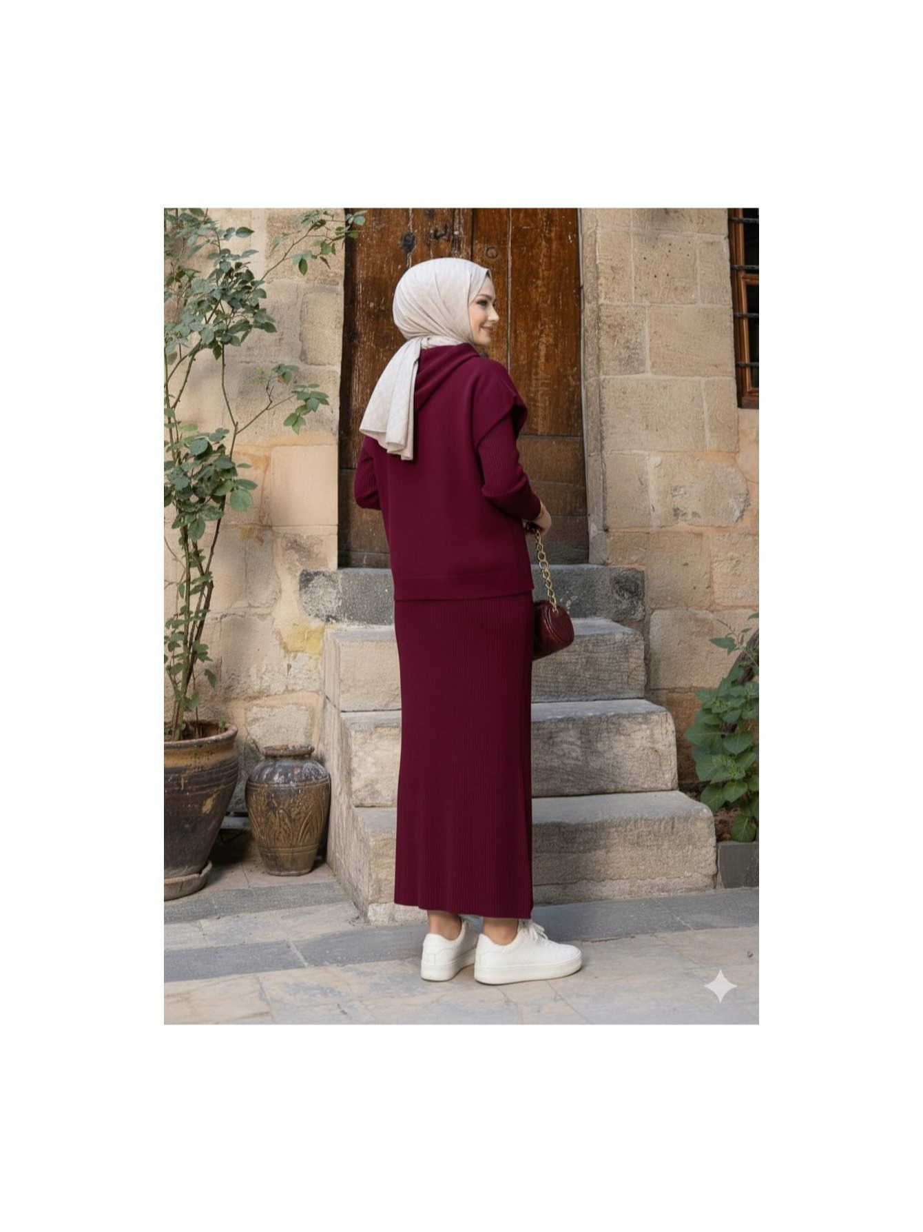 طقم سويت شيرت بجيوب وقبعة من sayzen - سترة 2 قطعة تفاصيل المنتج 9