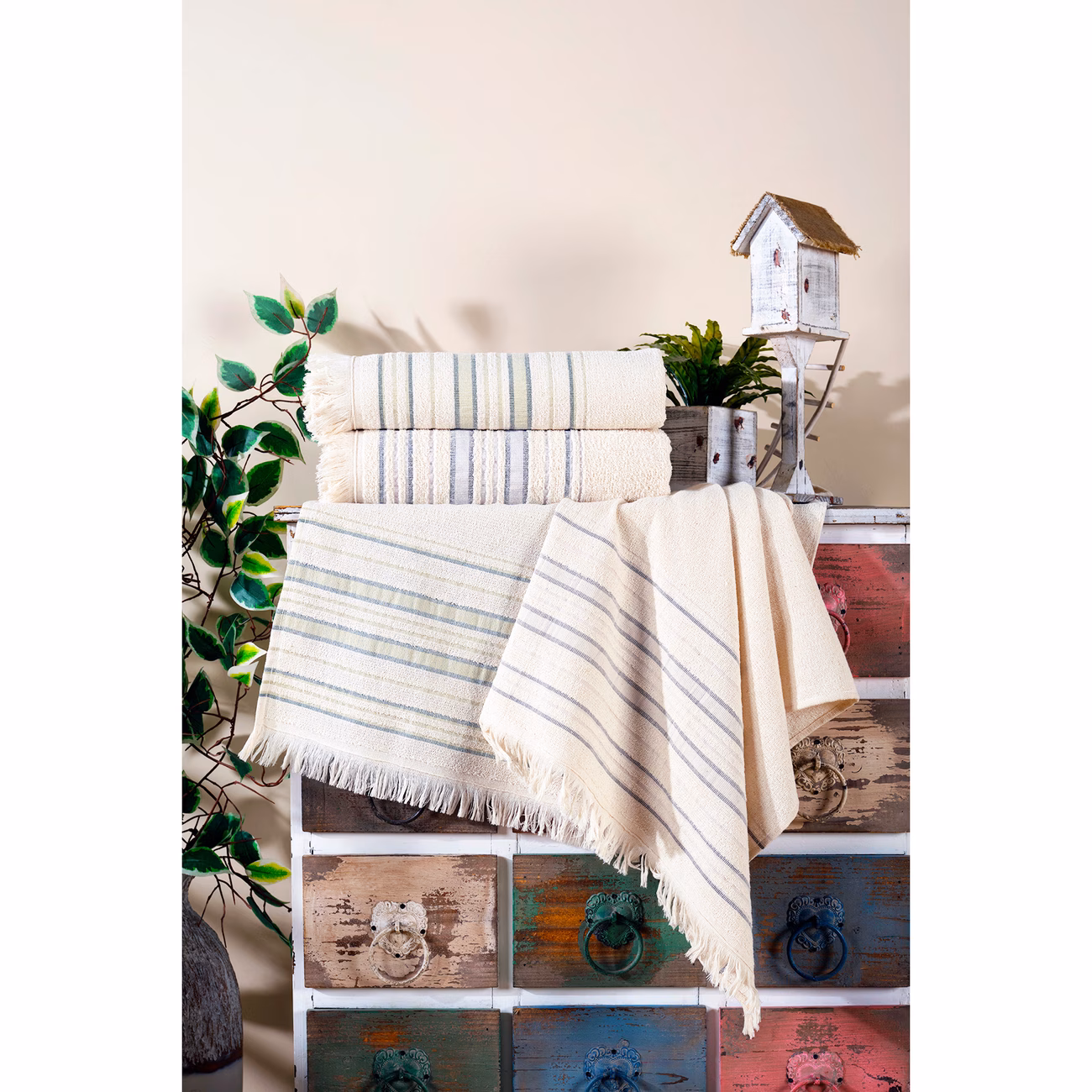 50x90 70x140 cm 4lü banyo havlu takımı, plaj havlusu, takımı Ürün detayları 2