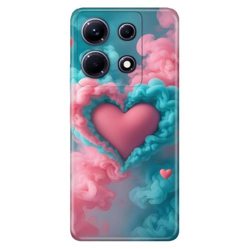 note 30 pro ile uyumlu telefon kılıfı kalp atışım temalı, yumuşak silikon koruyucu kılıf, darbe emici esnek arka kapak