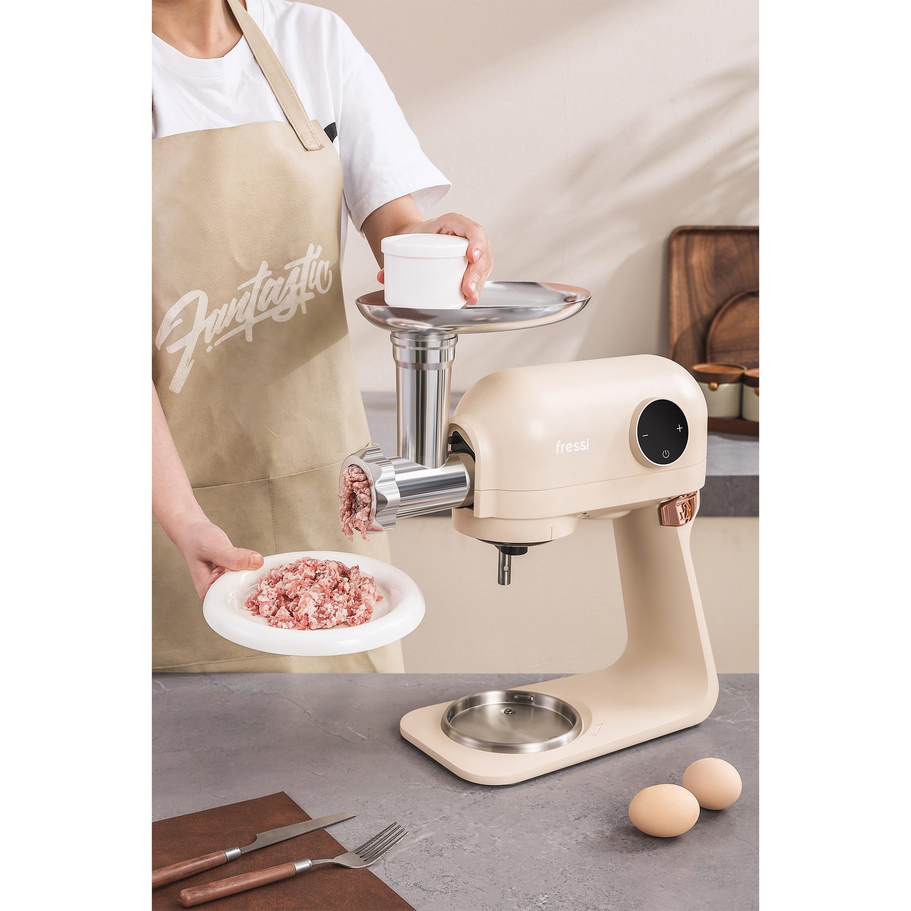 fr- 2503   stand mikser kıyma sucuk sosis i̇çli köfte aparatı