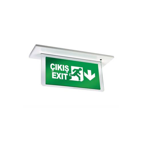 aeb-24223-l sıva altı çıkış yönlendirme armatürü şebekeden ve kesintide 180 . ya