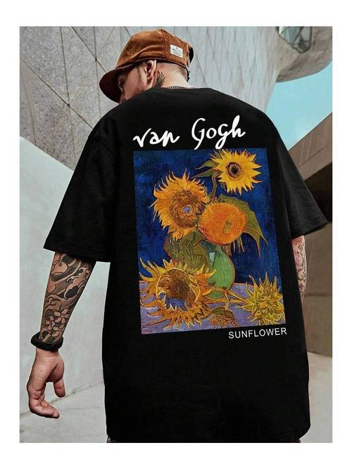 van back print t shirt unisex oversized bicycle neck t shirt