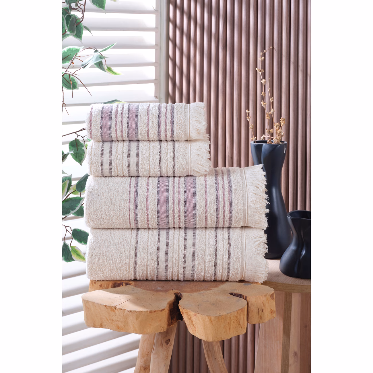 50x90 70x140 cm 4lü banyo havlu takımı, plaj havlusu, takımı Ürün detayları 6