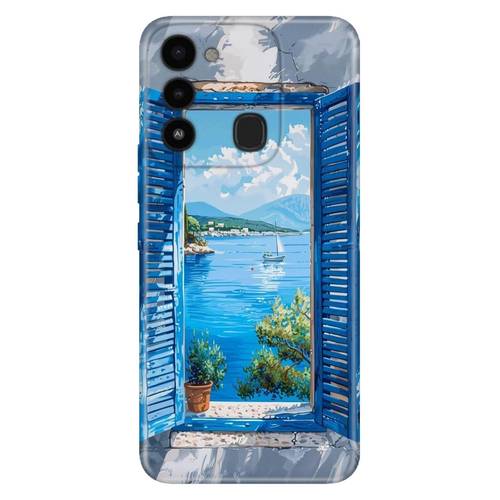 spark 8c ile uyumlu telefon kılıfı pencere temalı, yumuşak silikon koruyucu kılıf, darbe emici esnek arka kapak