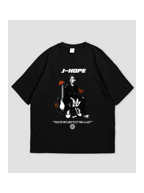 .j baskılı oversize unisex t-shirt