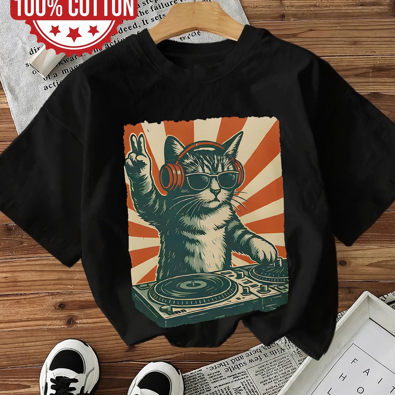 Oversize Penye Tişört %100 Pamuk – Unisex Baskılı Streetwear Yazlık Rahat Salaş T-Shirt: retailer-supplied image
